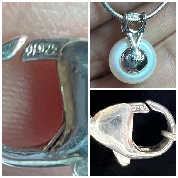 Honora Sterling Silver Cultured Pearl Button & Clear Topaz Pendant - Picture 3 of 5